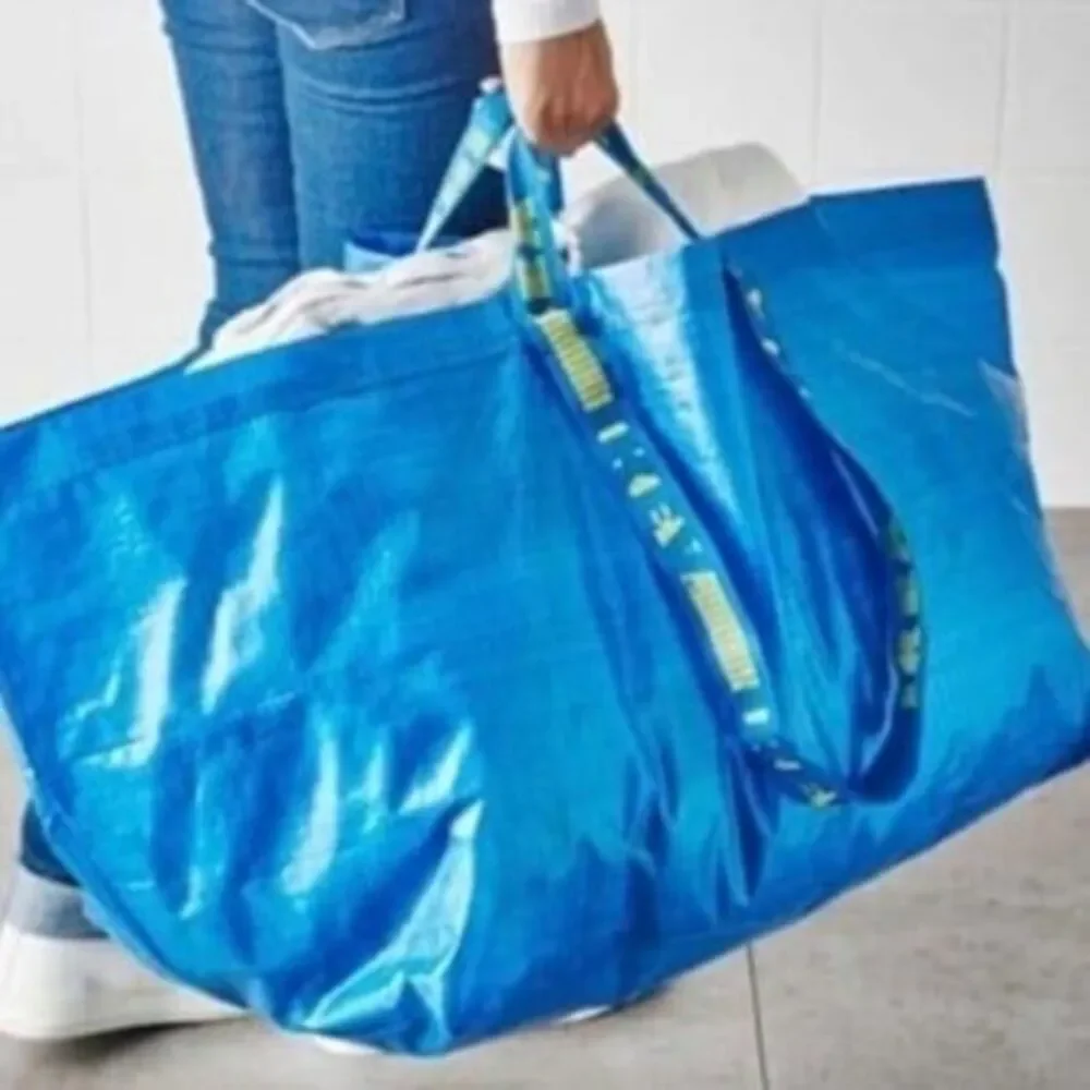 IKEA TWO (2) Reusable Blue Shopping Bags Bundle